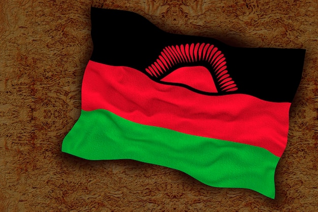 Foto nationalflagge von malawi hintergrund mit flagge von malawi