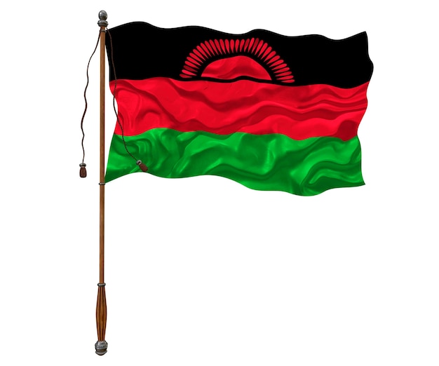 Nationalflagge von Malawi Hintergrund mit Flagge von Malawi
