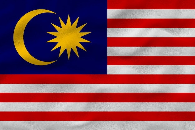 Nationalflagge von Malaysia Hintergrund mit Flagge von Malaysia