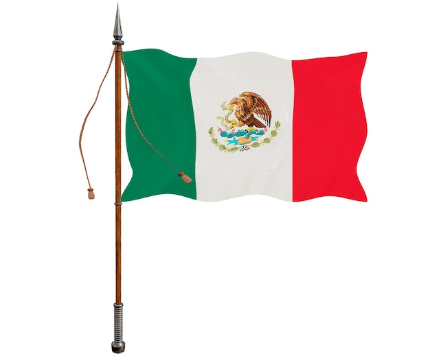 Foto nationalflagge von mexiko hintergrund mit flagge von mexiko