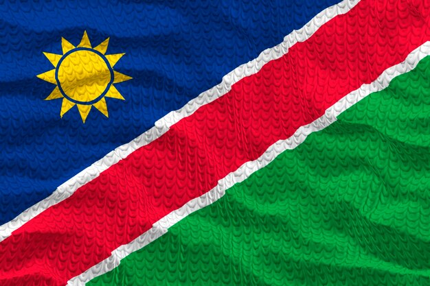Nationalflagge von Namibia Hintergrund mit Flagge von Namibia