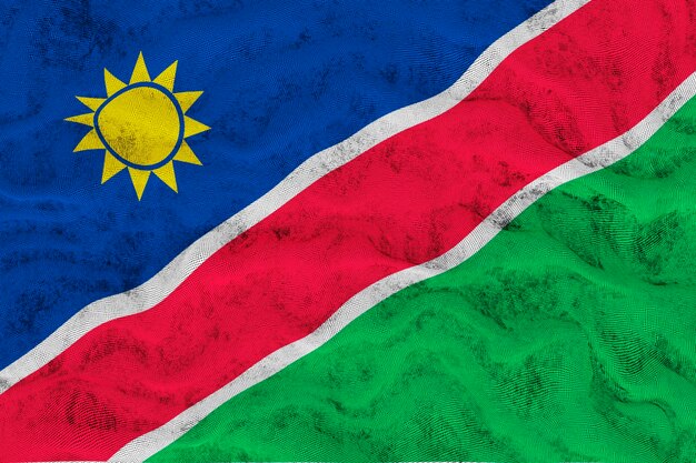 Nationalflagge von Namibia Hintergrund mit Flagge von Namibia