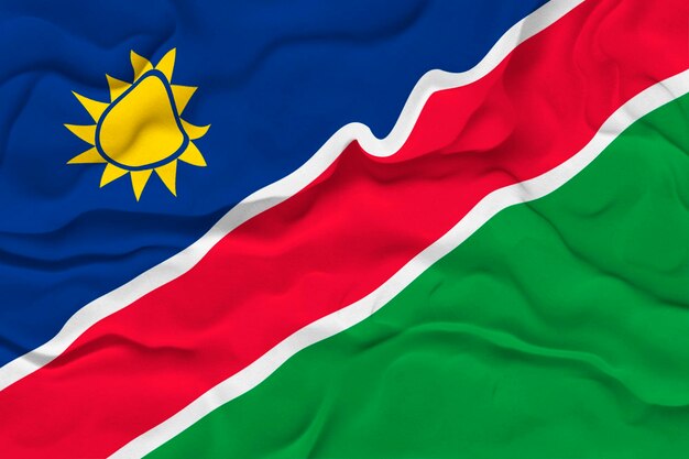 Nationalflagge von Namibia Hintergrund mit Flagge von Namibia