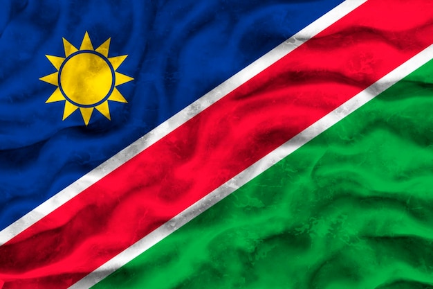 Nationalflagge von Namibia Hintergrund mit Flagge von Namibia