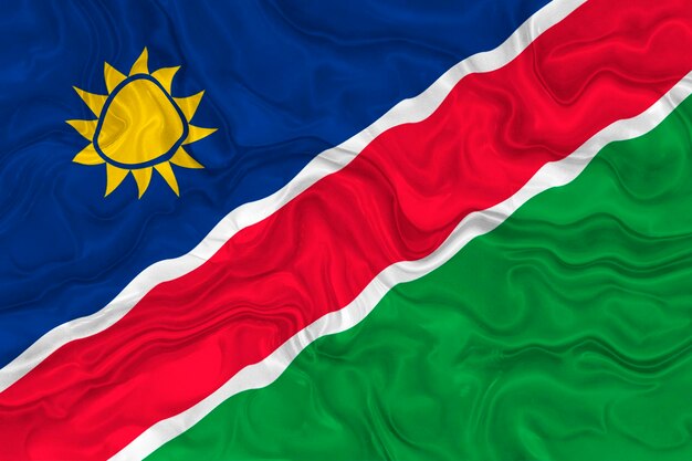 Nationalflagge von Namibia Hintergrund mit Flagge von Namibia