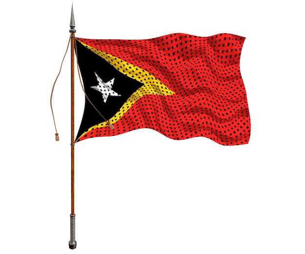 Nationalflagge von Osttimor Hintergrund mit Flagge o von Osttimor