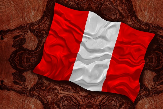 Nationalflagge von Peru Hintergrund mit Flagge von Peru