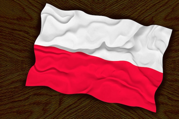 Nationalflagge von Polen Hintergrund mit Flagge von Polen