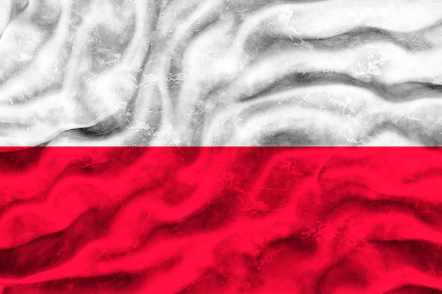 Nationalflagge von Polen Hintergrund mit Flagge von Polen