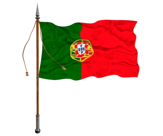 Nationalflagge von Portugal Hintergrund mit Flagge von Portugal