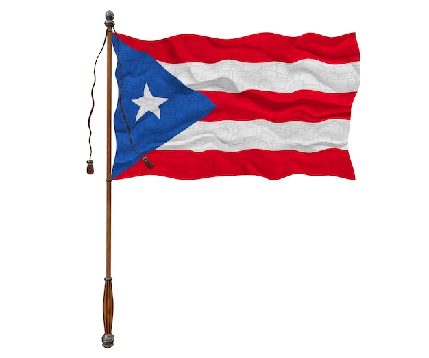Foto nationalflagge von puertorico hintergrund mit flagge von puertorico