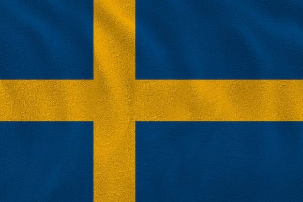 Nationalflagge von Schweden Hintergrund mit Flagge von Schweden