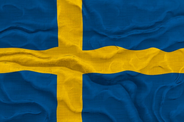 Nationalflagge von Schweden Hintergrund mit Flagge von Schweden