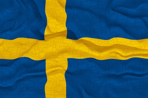 Nationalflagge von Schweden Hintergrund mit Flagge von Schweden