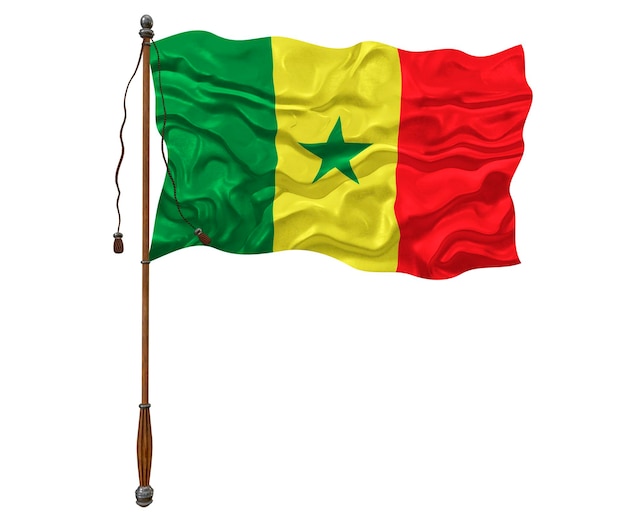 Nationalflagge von Senegal Hintergrund mit Flagge von Senegal