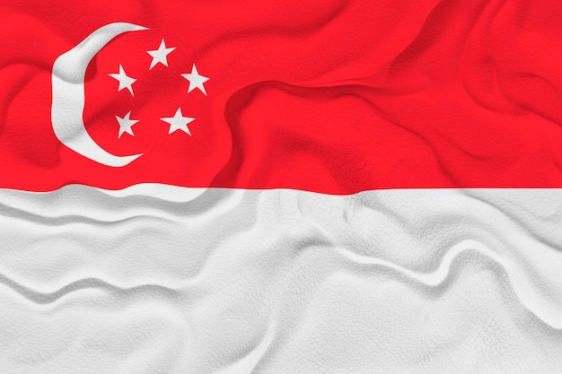 Nationalflagge von Singapur Hintergrund mit Flagge von Singapur