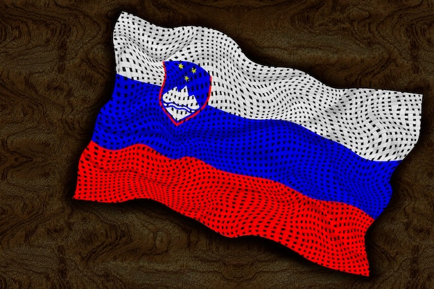 Nationalflagge von Slowenien Hintergrund mit Flagge von Slowenien