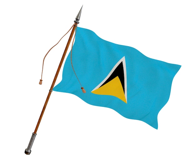 Nationalflagge von St. Lucia Hintergrund mit Flagge von St. Lucia