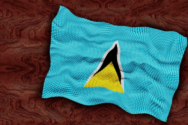 Nationalflagge von St. Lucia Hintergrund mit Flagge von St. Lucia