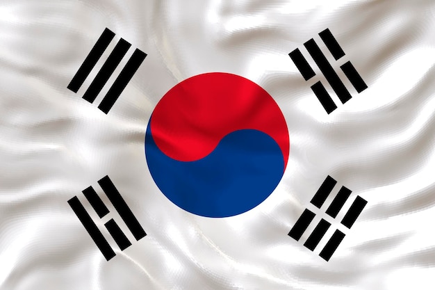 Nationalflagge von Südkorea Hintergrund mit Flagge von Südkorea