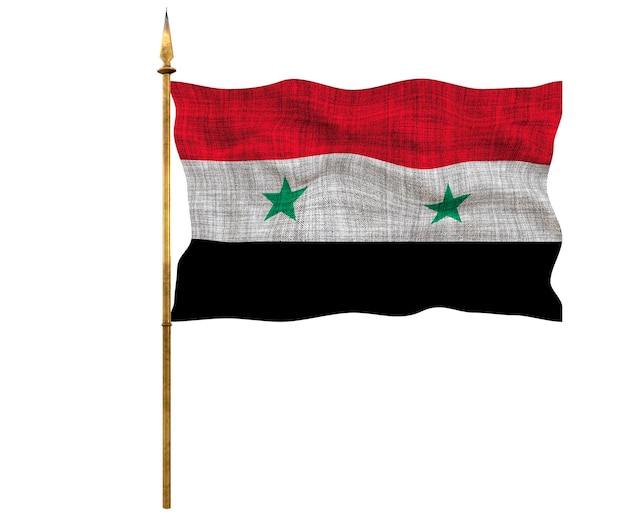 Nationalflagge von Syrien Hintergrund mit Flagge von Syrien