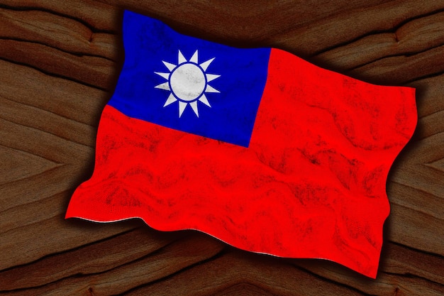 Nationalflagge von Taiwan Hintergrund mit Flagge von Taiwan