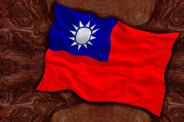 Nationalflagge von Taiwan Hintergrund mit Flagge von Taiwan