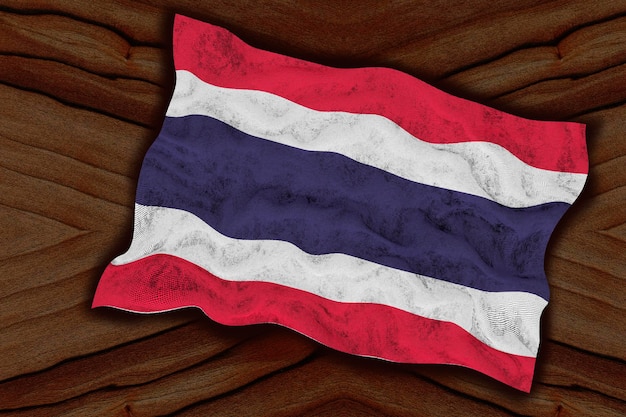 Nationalflagge von Thailand Hintergrund mit Flagge von Thailand