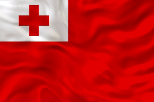 Nationalflagge von Tonga Hintergrund mit Flagge von Tonga