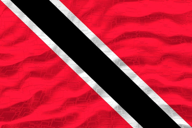 Nationalflagge von Trinidad und Tobago Hintergrund mit Flagge von Trinidad und Tobago