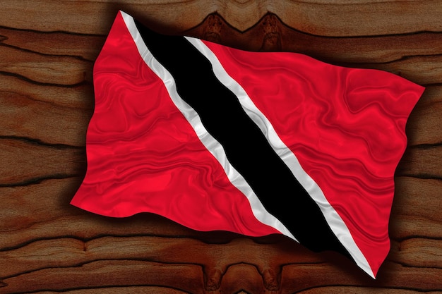 Nationalflagge von Trinidad und Tobago Hintergrund mit Flagge von Trinidad und Tobago