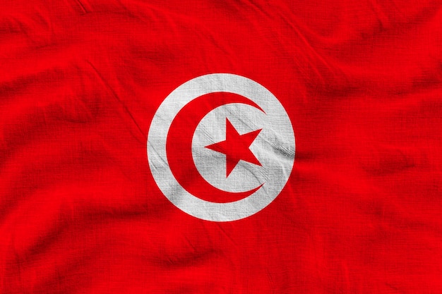 Nationalflagge von Tunesien Hintergrund mit Flagge von Tunesien