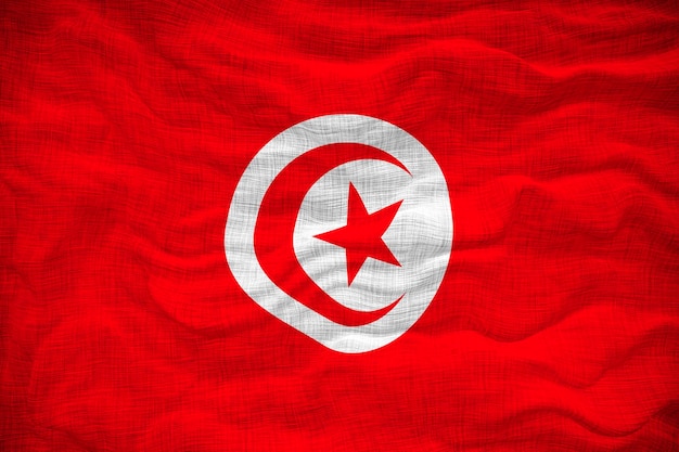 Nationalflagge von Tunesien Hintergrund mit Flagge von Tunesien