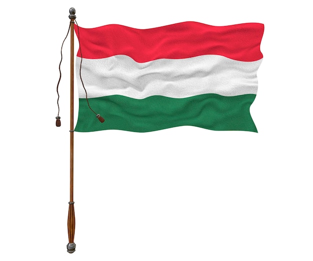 Foto nationalflagge von ungarn hintergrund mit flagge von ungarn