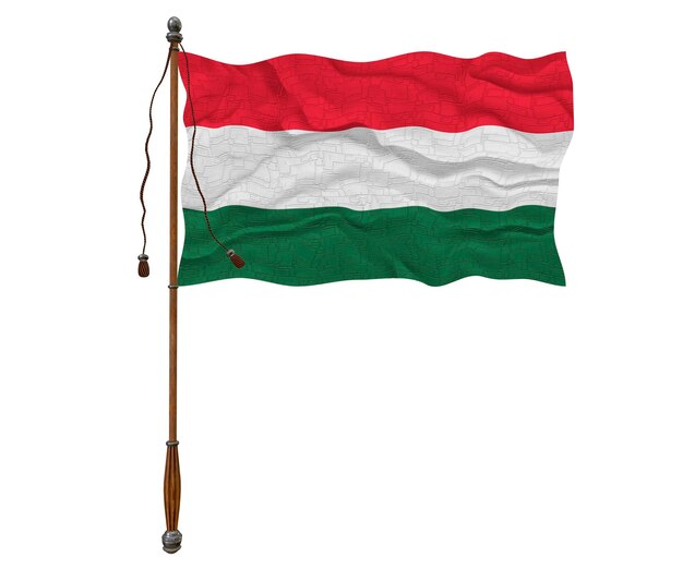 Foto nationalflagge von ungarn hintergrund mit flagge von ungarn