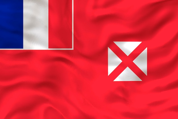 Nationalflagge von Wallis und futuna Hintergrund mit Flagge von Wallis und futuna