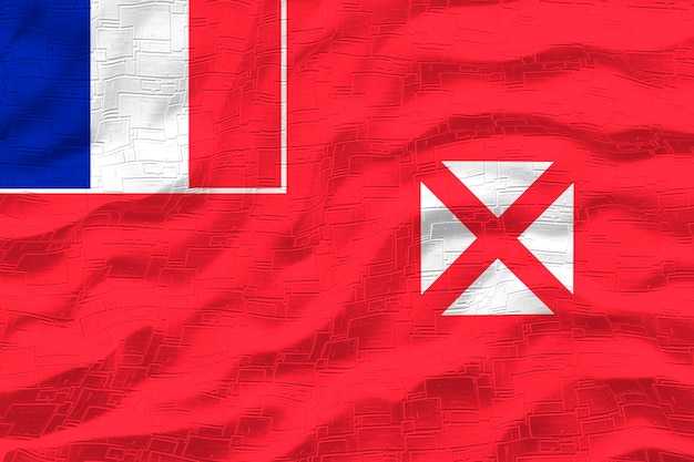 Nationalflagge von Wallis und futuna Hintergrund mit Flagge von Wallis und futuna