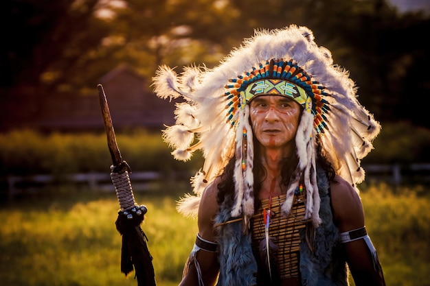 nativo americano retrato dos americanos homem índio