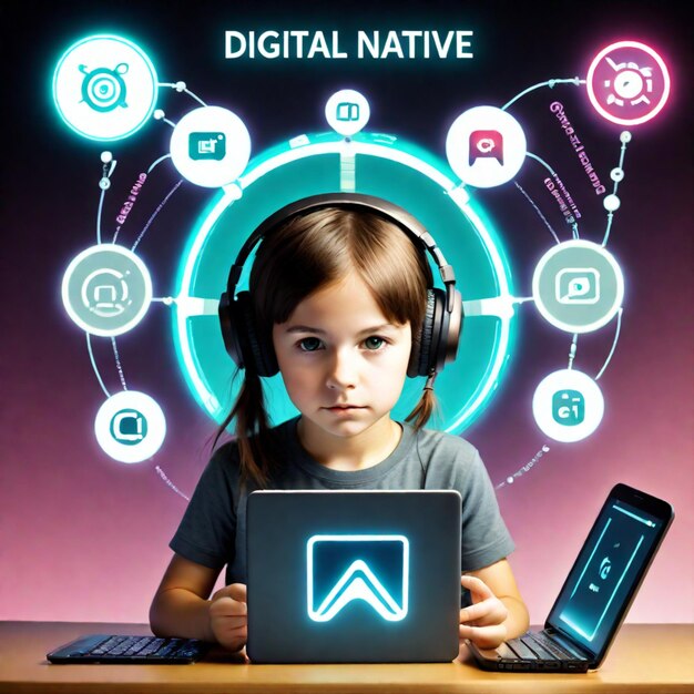 Nativos digitales del futuro TechSavvy World de Gen Alpha