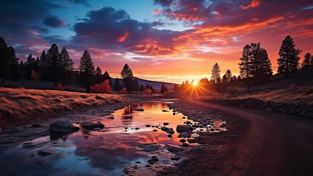 Foto natürliche berglandschaft