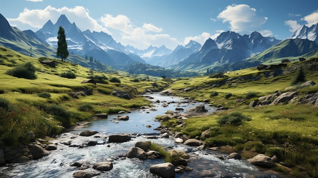 Natürliche Landschaft in den Bergen