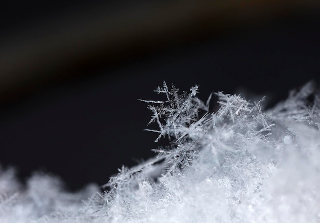 natürliche schneeflocken im schneewinter