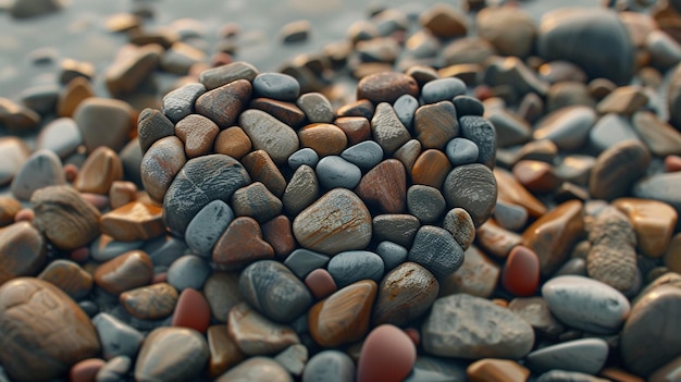 Natürliche Steinarbeit am Strand