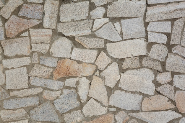 Natürliche Textur und Hintergrund. Mauer aus Splittstein Granit