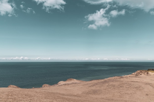 Natürliche und Meereslandschaft Schöne Strände Blaues Meer Wasser Blauer Himmel Hintergrund Meer Skyline