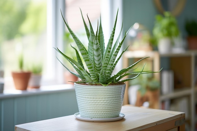 Natürlicher Aloe-Vera-Topf. Naturblattraum. Erzeugt Ai