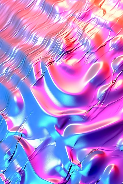 Natürlicher Neon-Wasseroberflächenwellen-Hintergrund mit verschwommenem Filter für weiche Bewegung Ai erzeugt