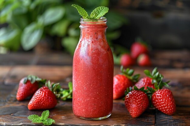 Natürlicher Smoothie in einer Flasche