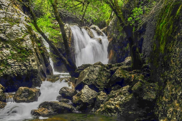 Natürlicher Wasserfluss, der ständig fließt