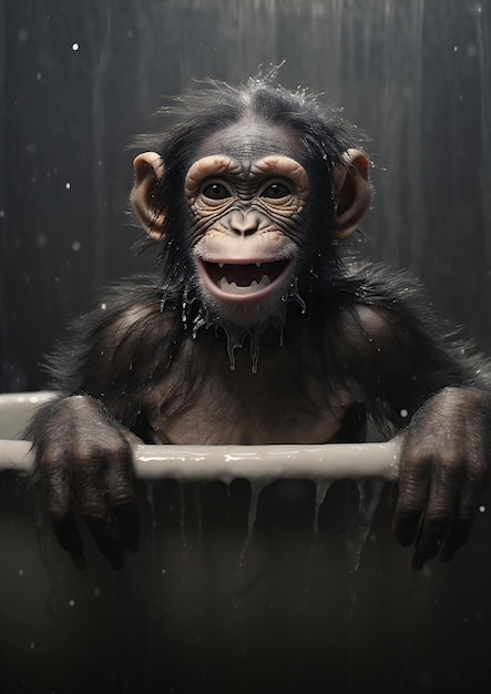 Natur Afrika wilde Schimpansen Wildtiere Säugetiere Affen Tiere Primaten Gesicht Affen Porträt gefährdet
